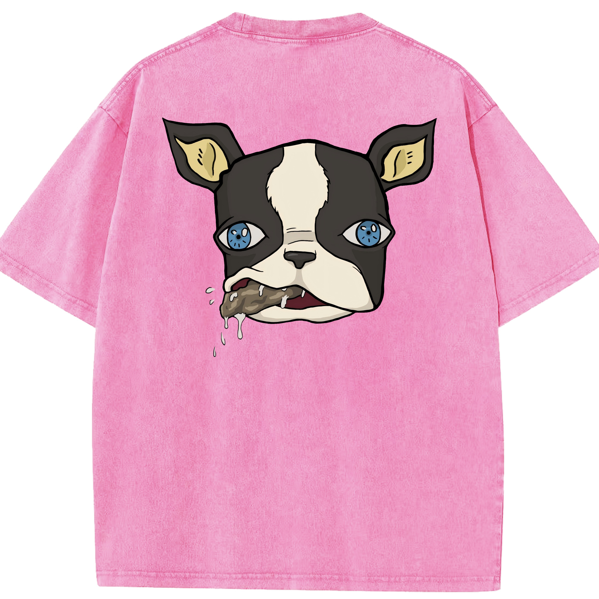 （画像用） ジョジョの奇妙な冒険 イギー JoJo's Bizarre Adventure Iggy 綿100% ヴィンテージ風 半袖Tシャツ（背面プリント）